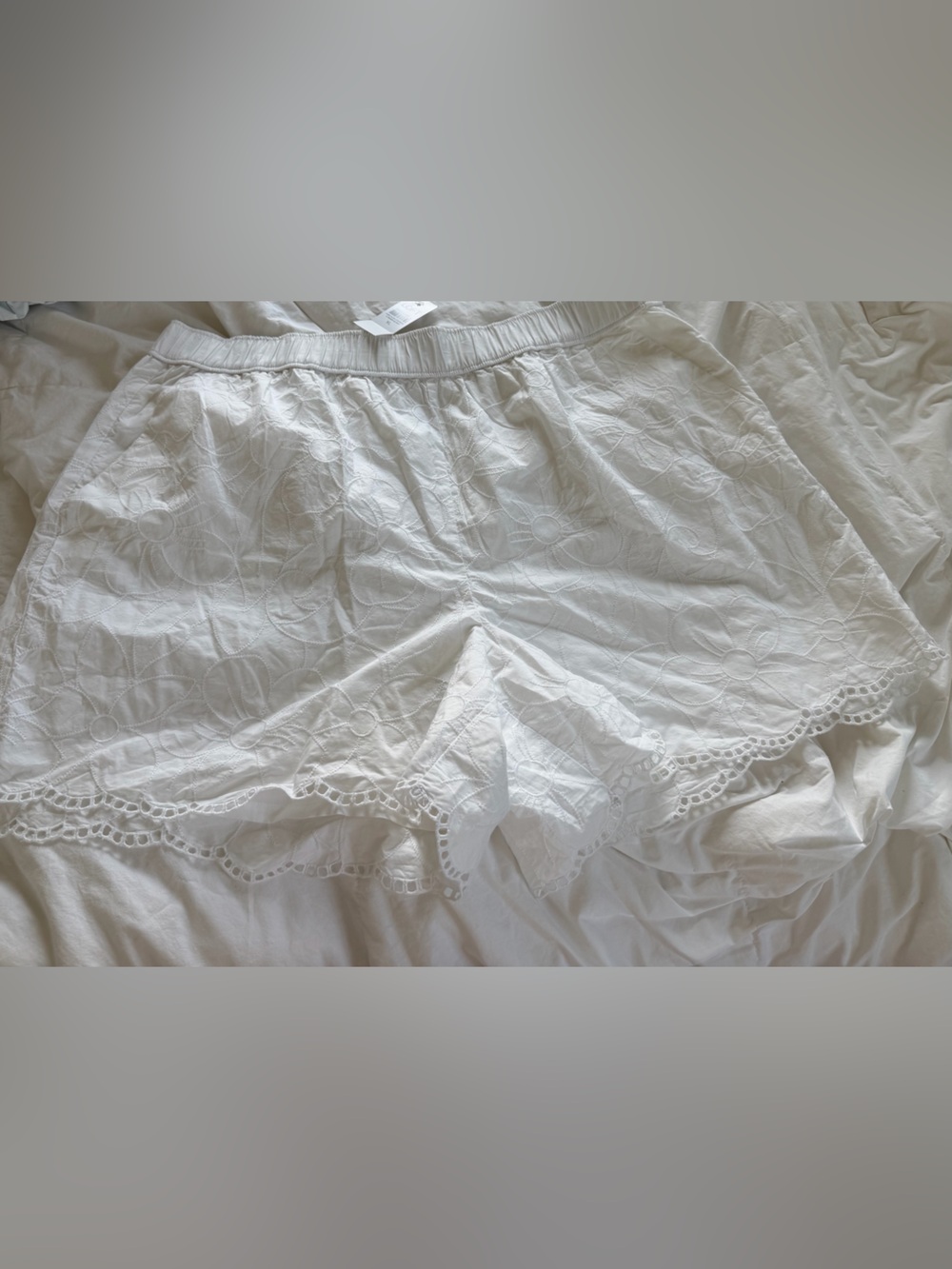 LOFT Shorts Women’s XL White Embroidered 100% Cotton